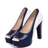 Funki Buys | Shoes | Women's Formal 2 Toned Block Heel Shoes
