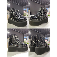 Funki Buys | Boots | Women's Platform Goth Ankle Boots | Motorcycle