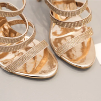 Funki Buys | Shoes | Women's Glitter Gladiator Sandal | 11cm Stilettos