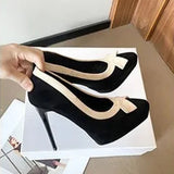 Funki Buys | Shoes | Women's Suede Bow Tie Platorm Heels