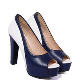 Funki Buys | Shoes | Women's Formal 2 Toned Block Heel Shoes