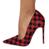 Funki Buys | Shoes | Women's Red Black Checkered Stilettos