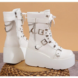 Funki Buys | Boots | Women's Gothic Punk Platform Wedges | Cosplay