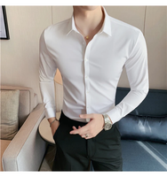 Funki Buys | Shirts | Men's Slim Fit British Style Dress Shirt 7XL