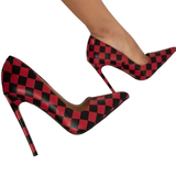 Funki Buys | Shoes | Women's Red Black Checkered Stilettos