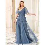 Funki Buys | Robes | Robe longue en dentelle à sequins pour femme