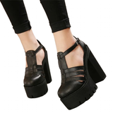 Funki Buys | Shoes | Women's Gothic Punk Platform Sandals | Block Heel