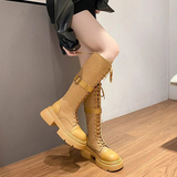 Funki Buys | Boots | Woman's Gothic Steampunk Buckle Boots | Retro Punk Combat