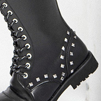 Funki Buys | Boots | Men's Genuine Leather Rivet Motorcycle Boots