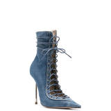 Funki Buys | Boots | Women's Stylish Lace Up Stiletto Boots