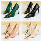 Funki Buys | Shoes | Women's Metal Buckle Luxury Women's Pumps | Stilettos