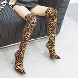 Funki Buys | Boots | Women's Faux Leather Leopard Print Boots