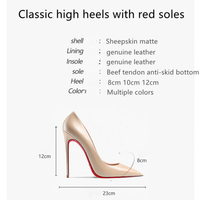 Funki Buys | Shoes | Women's Genuine Leather High Heels Red Bottom