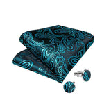 Funki Buys | Vests | Men's 4 Pcs Luxury Teal Blue Tie Vest Set
