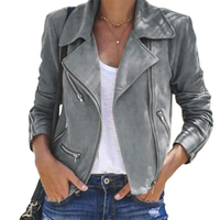Funki Buys | Jackets | Women's Diagonal Zipper Short Jacket