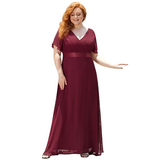 Funki Buys | Dresses | Women's Elegant Chiffon Evening Dress