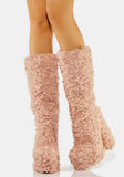 Funki Buys | Boots | Women's Knee-High Fuzzy Platform Boots