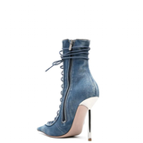Funki Buys | Boots | Women's Stylish Lace Up Stiletto Boots