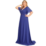 Funki Buys | Dresses | Women's Elegant Chiffon Evening Dress