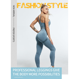 Women's High Waist Soft Smile Yoga Pants - Blue - Fitness Leggings - XXL - Polyester Spandex - image 32