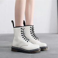 Funki Buys | Boots | Women's Men's Leather Lace Up Ankle Boots