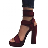 Funki Buys | Shoes | Women's Chunky Heel Strappy Sandals