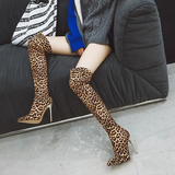 Funki Buys | Boots | Women's Faux Leather Leopard Print Boots