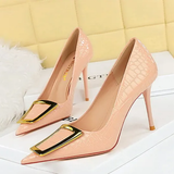 Funki Buys | Shoes | Women's Metal Buckle Luxury Women's Pumps | Stilettos