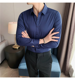 Funki Buys | Shirts | Men's Slim Fit British Style Dress Shirt 7XL