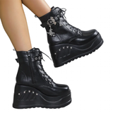 Funki Buys | Boots | Women's Punk Goth Platform Wedge Boots | Creepers