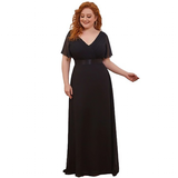 Funki Buys | Dresses | Women's Elegant Chiffon Evening Dress