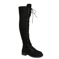 Funki Buys | Boots | Women's Lace Up Over Knee Suede Boots