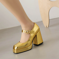 Funki Buys | Shoes | Women's Glossy Patent Leather Mary Jane Platforms