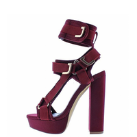 Funki Buys | Shoes | Women's Chunky Heel Strappy Sandals