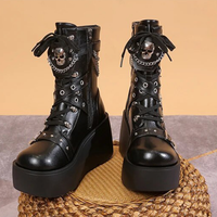 Funki Buys | Boots | Women's Gothic Punk Platform Wedges | Cosplay