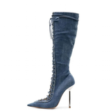 Funki Buys | Boots | Women's Stylish Lace Up Stiletto Boots