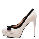 Funki Buys | Shoes | Women's Suede Bow Tie High Heel Stiletto