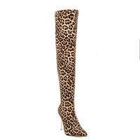 Funki Buys | Boots | Women's Cloth Leopard Print Stiletto Boots