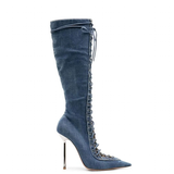 Funki Buys | Boots | Women's Stylish Lace Up Stiletto Boots