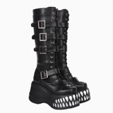 Funki Findz | Boots | Women's Gothic Punk Teeth Wedge Boots