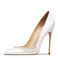 Funki Buys | Shoes | Women's Elegant Pearl Wedding Stiletto Shoes