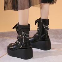 Funki Buys | Boots | Women's Multi Strap Gothic Platform Boots