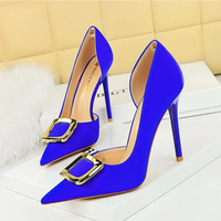 Funki Buys | Shoes | Women's Square Buckle Cut Out Pumps