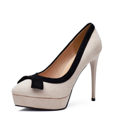 Funki Buys | Shoes | Women's Suede Bow Tie High Heel Stiletto
