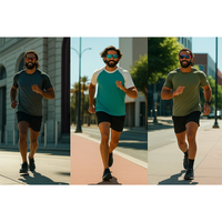 Funki Buys | Shirts | Men's Quick Dry Casual Two Toned T-Shirt
