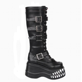 Funki Findz | Boots | Women's Gothic Punk Teeth Wedge Boots