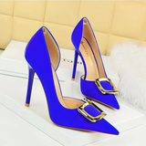 Funki Buys | Shoes | Women's Square Buckle Cut Out Pumps