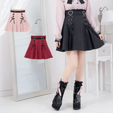 Funki Buys | Skirts | Women's Harajuku Gothic Mini Skirt | High Waist