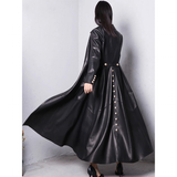 Funki Buys | Jackets | Women's Long Faux Leather Swing Coat