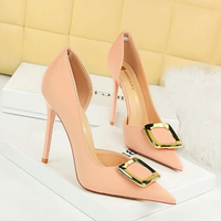 Funki Buys | Shoes | Women's Square Buckle Cut Out Pumps